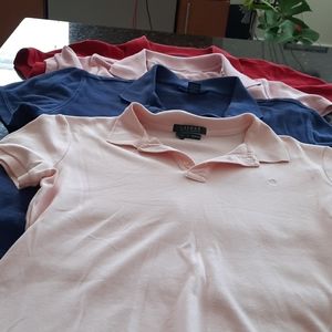 Ladies short sleeve 3 button shirt
